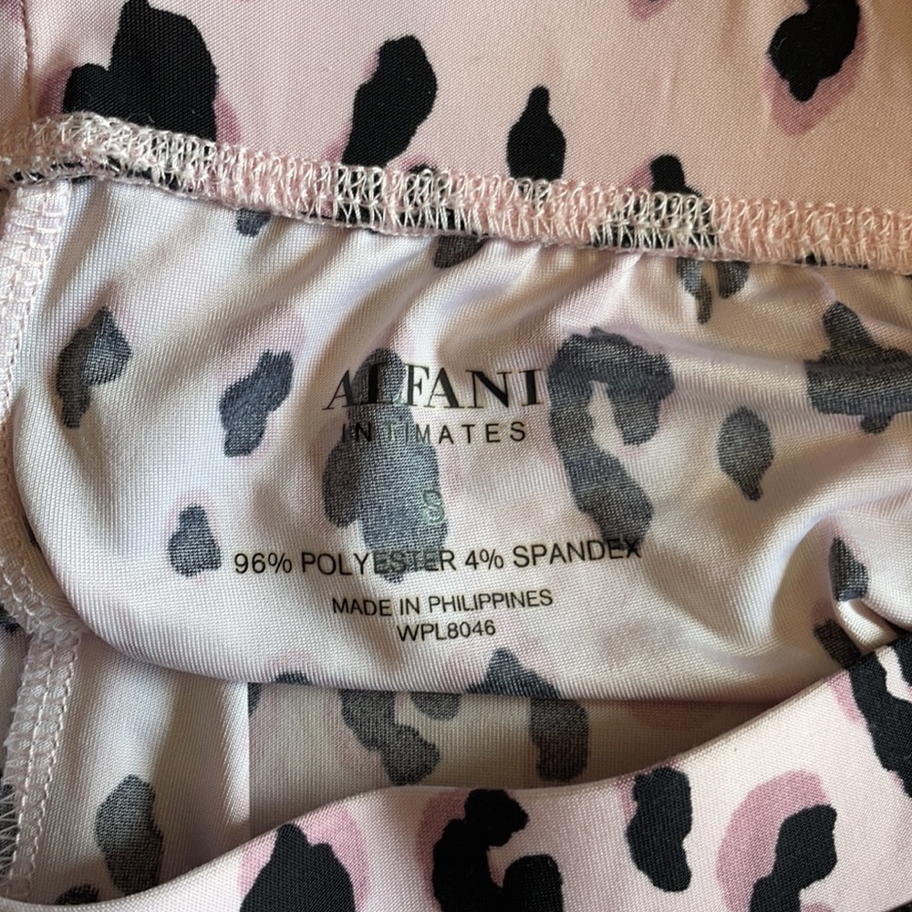 Alfani pink/black leopard print pajama set size s - Picture 10 of 14
